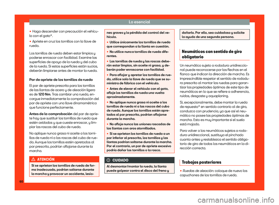 Seat Arona 2019  Manual del propietario (in Spanish) Lo esencial
