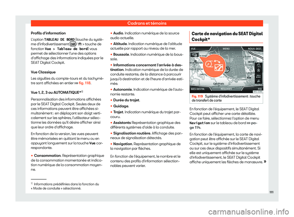 Seat Arona 2019 Manuel du propriétaire (in French) Cadrans et t Seat Arona 2019 Manuel du propriétaire (in French) Cadrans et t