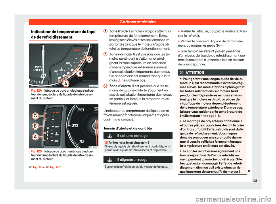 Seat Arona 2019  Manuel du propriétaire (in French)  Cadrans et t