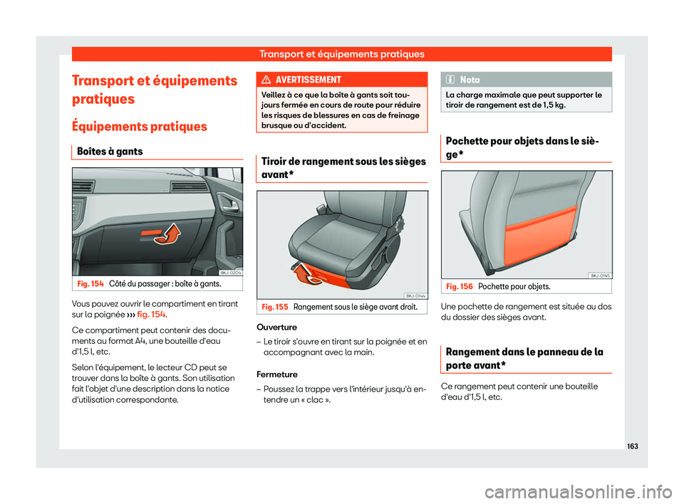 Seat Arona 2019  Manuel du propriétaire (in French)  Transport et 