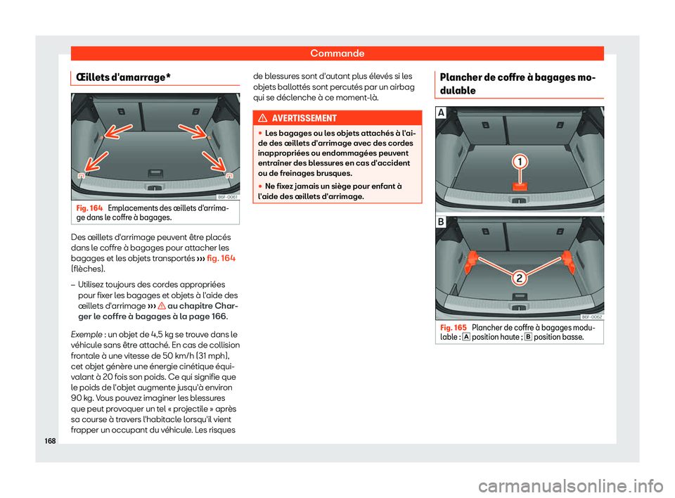 Seat Arona 2019  Manuel du propriétaire (in French)  Commande
