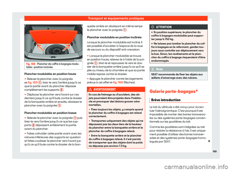 Seat Arona 2019  Manuel du propriétaire (in French)  Transport et 
