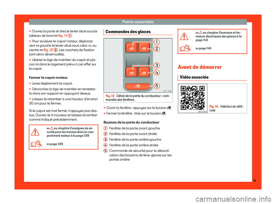 Seat Arona 2019  Manuel du propriétaire (in French)  Points essentiels
