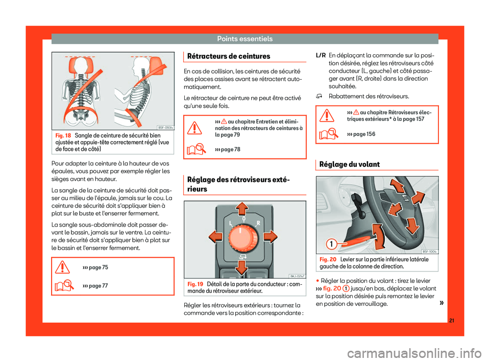 Seat Arona 2019  Manuel du propriétaire (in French)  Points essentiels
Fig. 18 
Sangle de ceinture de s
