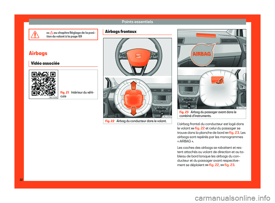 Seat Arona 2019  Manuel du propriétaire (in French)  Points essentiels
�