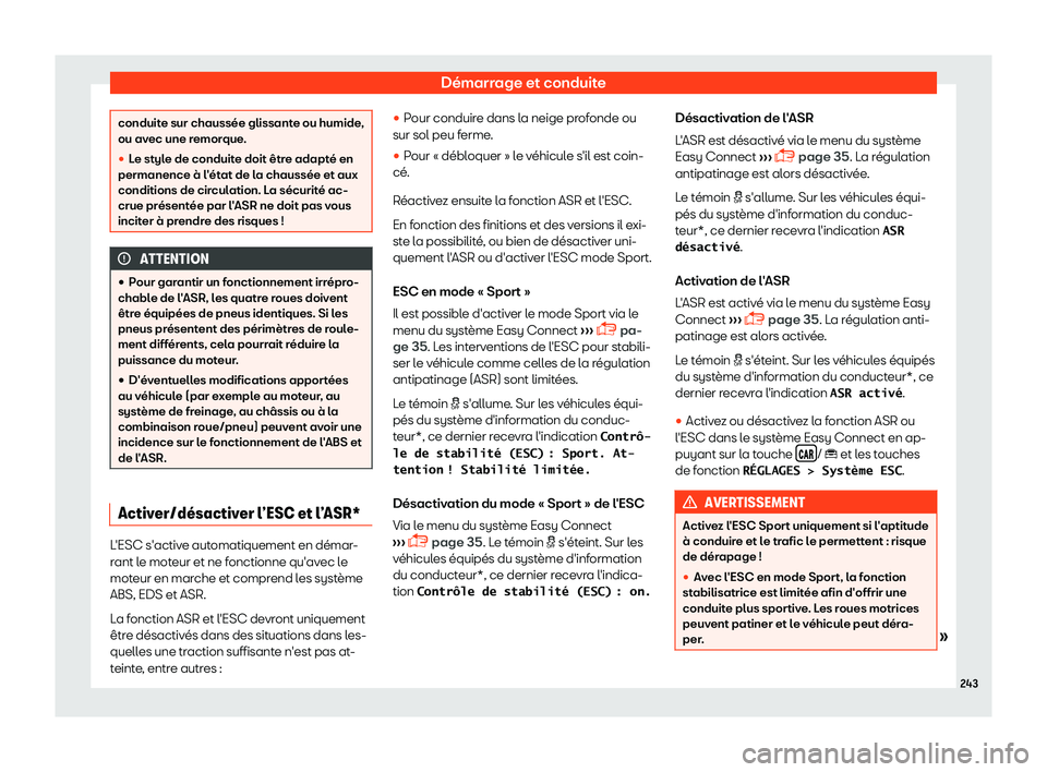 Seat Arona 2019 Manuel du propriétaire (in French) D Seat Arona 2019 Manuel du propriétaire (in French) D
