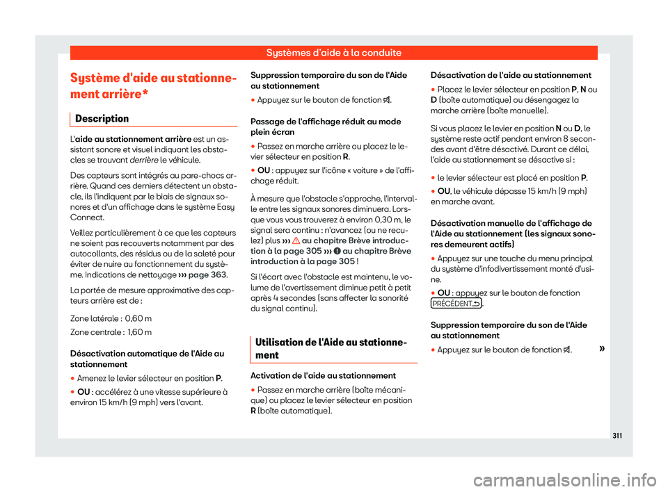 Seat Arona 2019  Manuel du propriétaire (in French)  Syst
