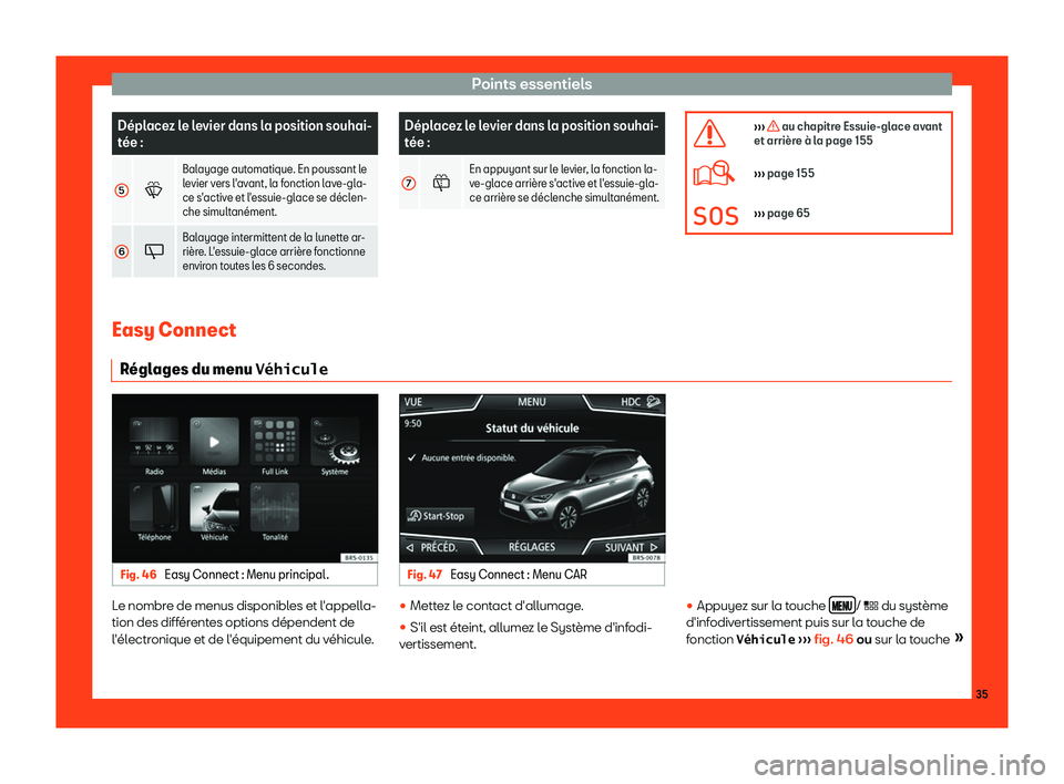 Seat Arona 2019  Manuel du propriétaire (in French)  Points essentiels
D
