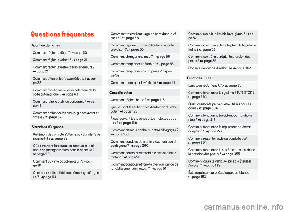 Seat Arona 2019 Manuel du propriétaire (in French) Questions fr Seat Arona 2019 Manuel du propriétaire (in French) Questions fr