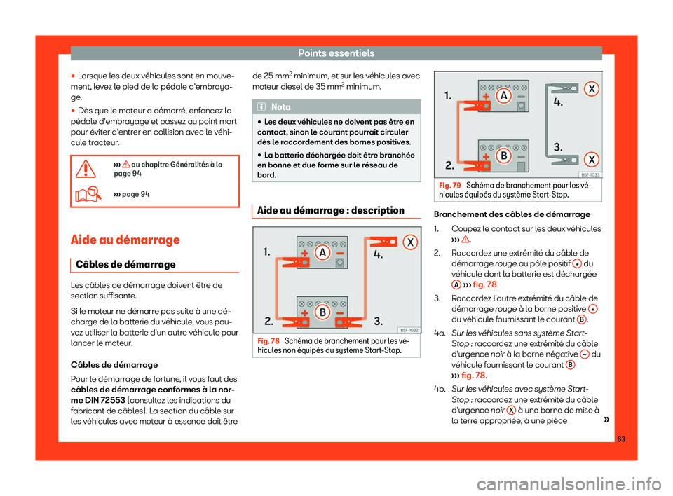 Seat Arona 2019  Manuel du propriétaire (in French)  Points essentiels
