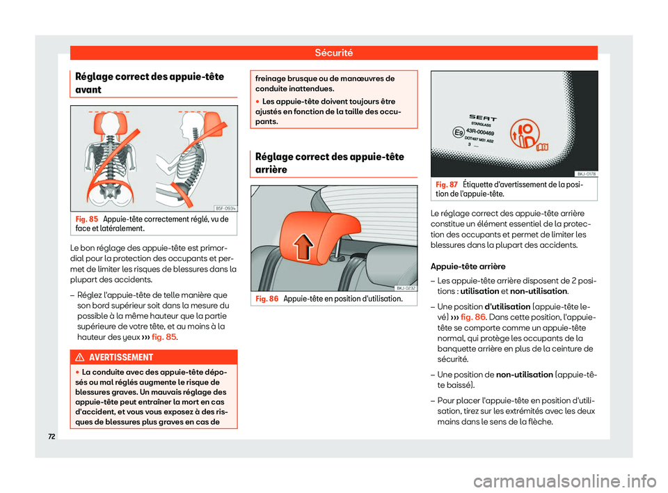 Seat Arona 2019 Manuel du propriétaire (in French) S Seat Arona 2019 Manuel du propriétaire (in French) S
