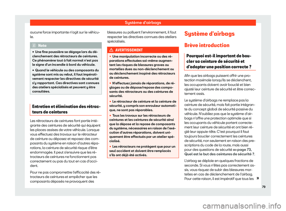 Seat Arona 2019 Manuel du propriétaire (in French) Syst Seat Arona 2019 Manuel du propriétaire (in French) Syst