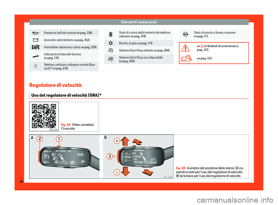 Seat Arona 2019  Manuale del proprietario (in Italian) Elementi essenziali
�
Pressione dell
