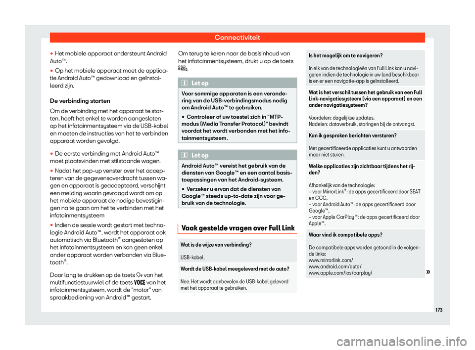 Seat Arona 2019  Handleiding (in Dutch) Connectiviteit
