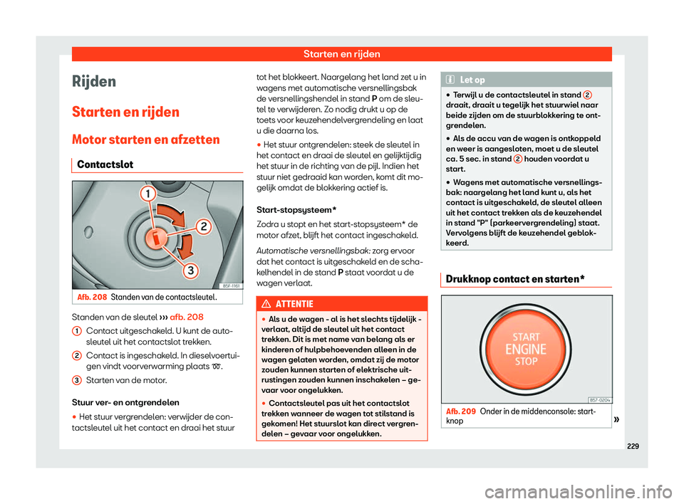 Seat Arona 2019 Handleiding (in Dutch) Starten en r Seat Arona 2019 Handleiding (in Dutch) Starten en r