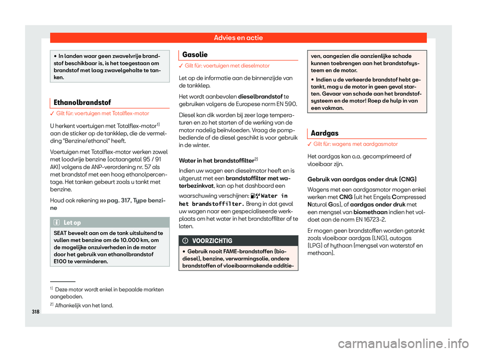 Seat Arona 2019  Handleiding (in Dutch) Advies en actie
