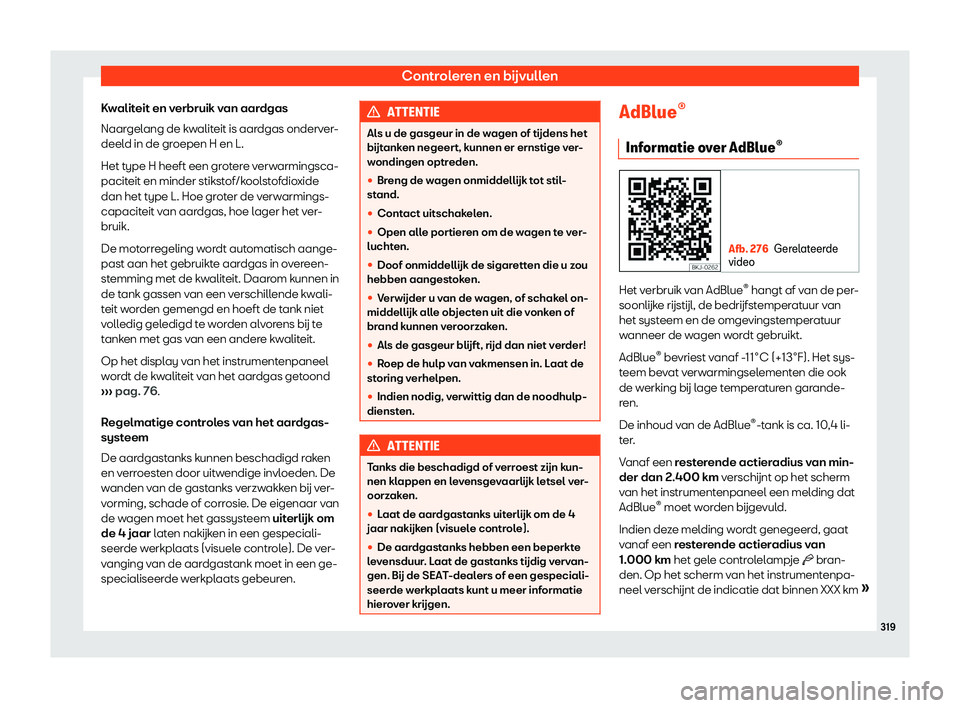 Seat Arona 2019  Handleiding (in Dutch) Controleren en b