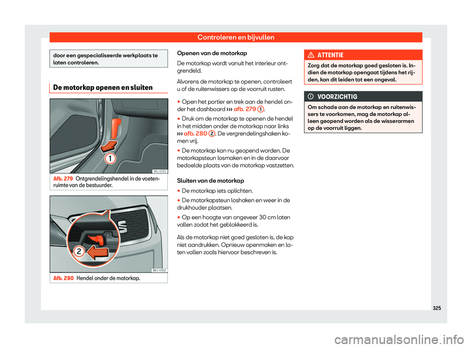 Seat Arona 2019  Handleiding (in Dutch) Controleren en b