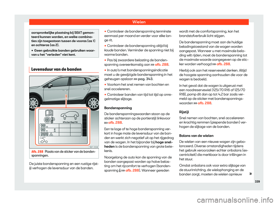 Seat Arona 2019  Handleiding (in Dutch) Wielen
oorspronkel