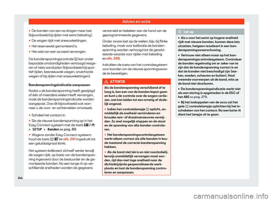 Seat Arona 2019  Handleiding (in Dutch) Advies en actie
