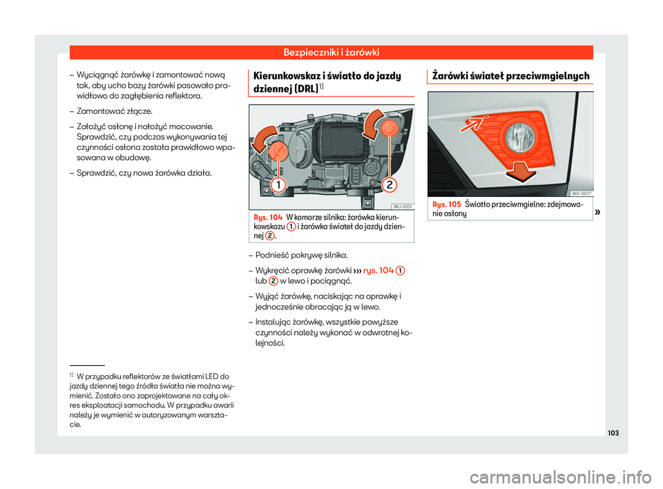 Seat Arona 2019  Instrukcja Obsługi (in Polish) Bezpieczniki i 