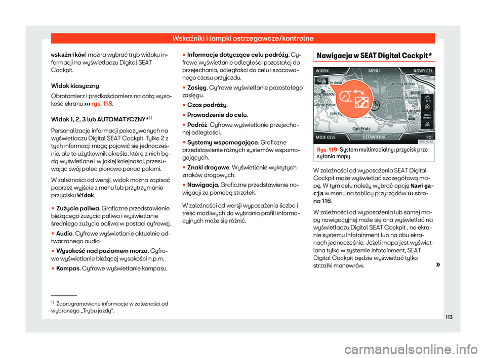 Seat Arona 2019 Instrukcja Obsługi (in Polish) Wska Seat Arona 2019 Instrukcja Obsługi (in Polish) Wska