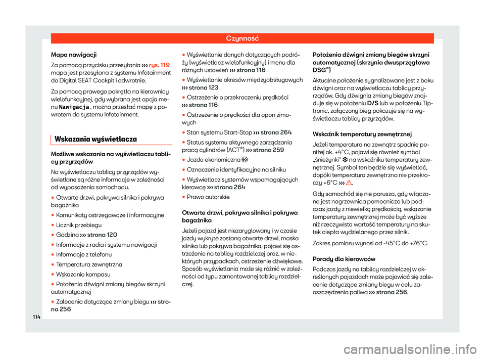 Seat Arona 2019 Instrukcja Obsługi (in Polish) Czynno Seat Arona 2019 Instrukcja Obsługi (in Polish) Czynno