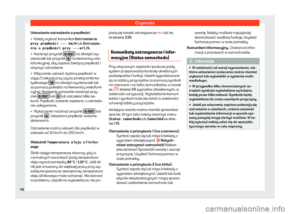 Seat Arona 2019 Instrukcja Obsługi (in Polish) Czynno Seat Arona 2019 Instrukcja Obsługi (in Polish) Czynno