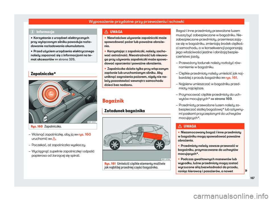 Seat Arona 2019  Instrukcja Obsługi (in Polish) Wyposa