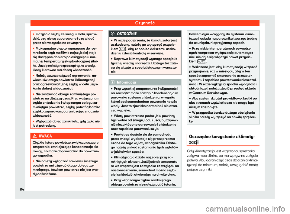 Seat Arona 2019  Instrukcja Obsługi (in Polish) Czynno