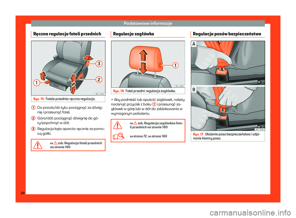 Seat Arona 2019  Instrukcja Obsługi (in Polish) Podstawowe informacje
R