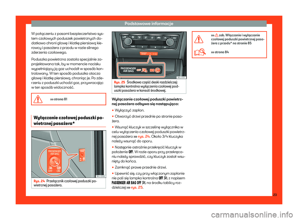 Seat Arona 2019  Instrukcja Obsługi (in Polish) Podstawowe informacje
W po