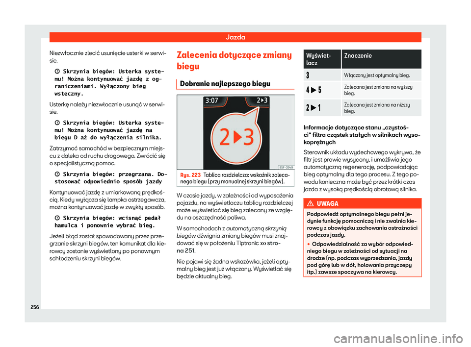Seat Arona 2019  Instrukcja Obsługi (in Polish) Jazda
Niezw