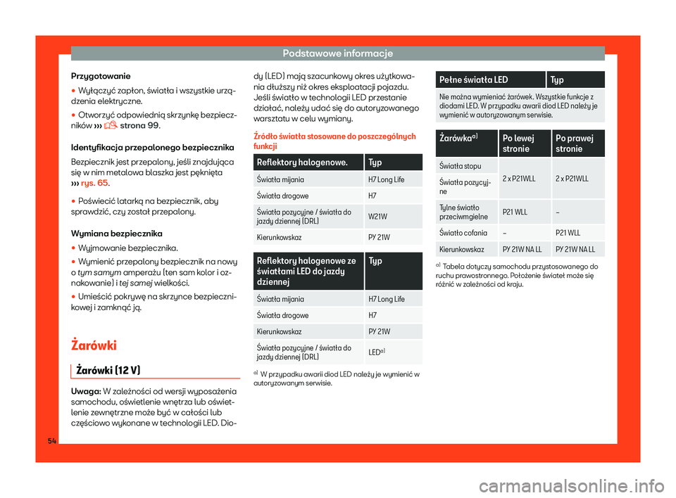 Seat Arona 2019  Instrukcja Obsługi (in Polish) Podstawowe informacje
Przygotowanie
