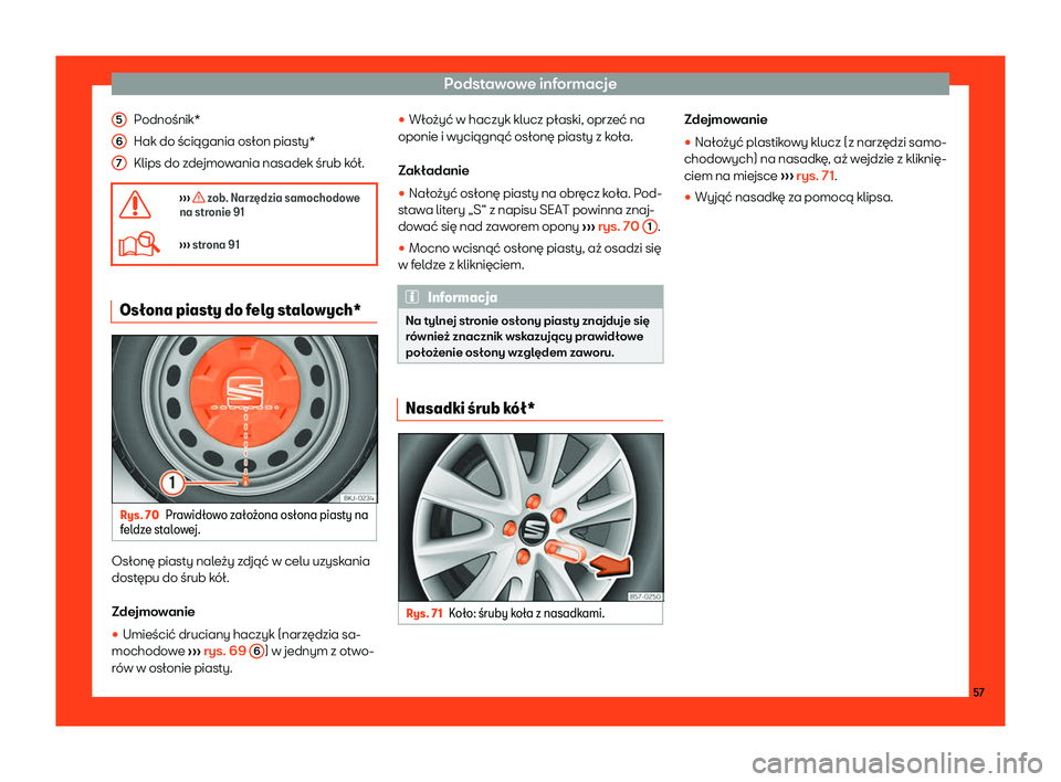 Seat Arona 2019  Instrukcja Obsługi (in Polish) Podstawowe informacje
Podno
