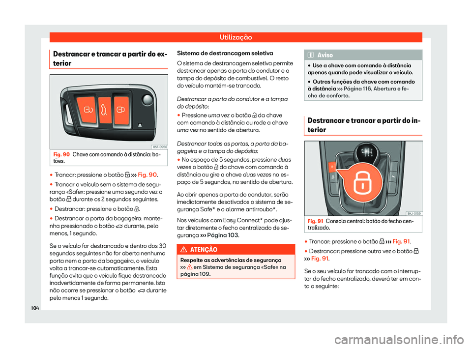 Seat Arona 2019  Manual do proprietário (in Portuguese)  Utiliza