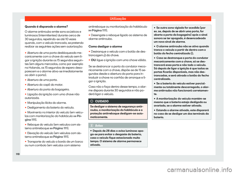 Seat Arona 2019  Manual do proprietário (in Portuguese)  Utiliza