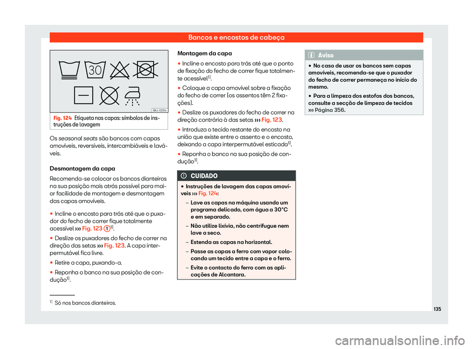 Seat Arona 2019 Manual do proprietário (in Portuguese) Bancos e encostos de cabe Seat Arona 2019 Manual do proprietário (in Portuguese) Bancos e encostos de cabe