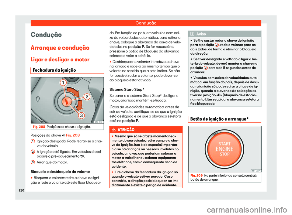Seat Arona 2019  Manual do proprietário (in Portuguese)  Condu