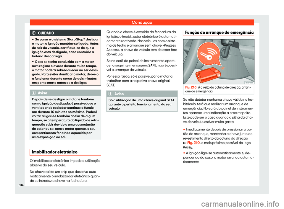 Seat Arona 2019  Manual do proprietário (in Portuguese)  Condu