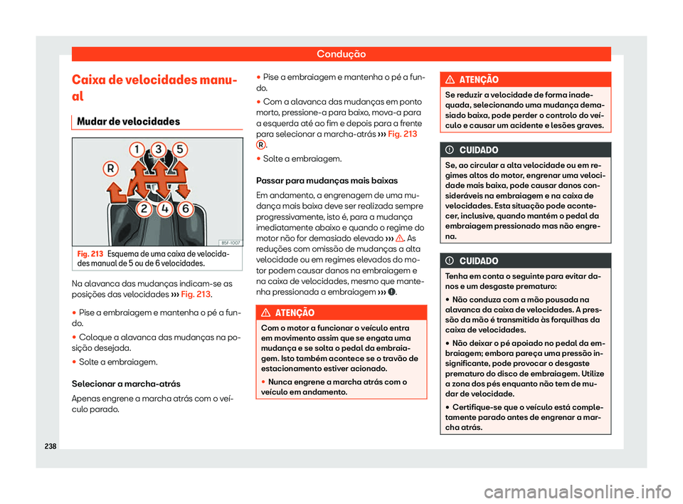 Seat Arona 2019  Manual do proprietário (in Portuguese)  Condu