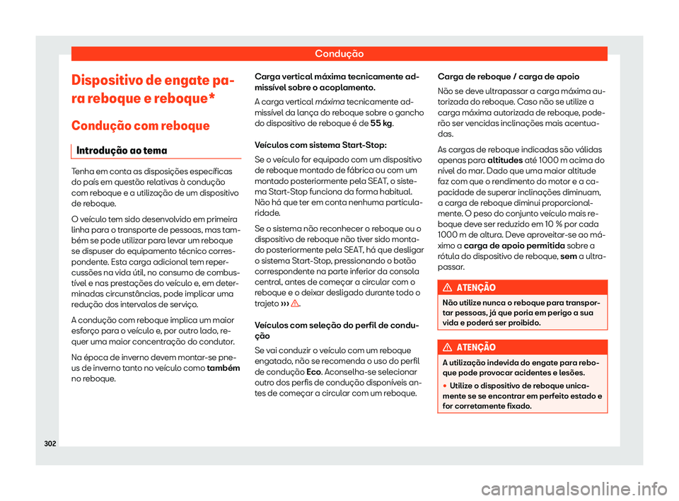 Seat Arona 2019  Manual do proprietário (in Portuguese)  Condu
