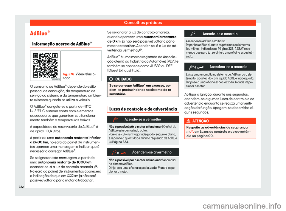 Seat Arona 2019 Manual do proprietário (in Portuguese) Conselhos pr Seat Arona 2019 Manual do proprietário (in Portuguese) Conselhos pr