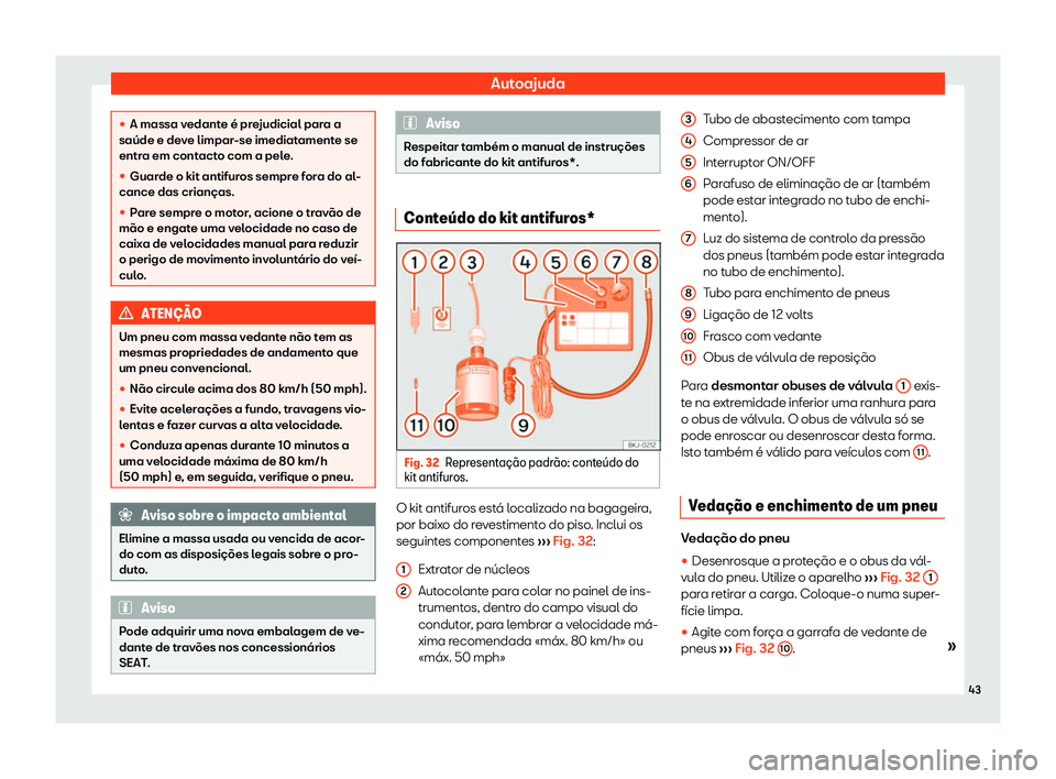 Seat Arona 2019  Manual do proprietário (in Portuguese)  Autoajuda

