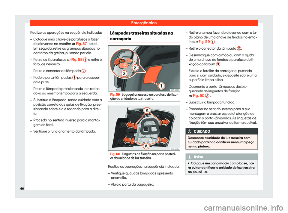 Seat Arona 2019  Manual do proprietário (in Portuguese)  Emerg