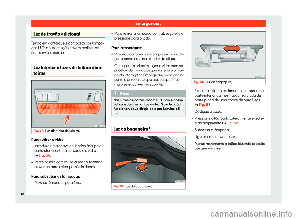 Seat Arona 2019  Manual do proprietário (in Portuguese)  Emerg
