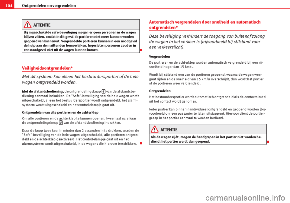 Seat Altea 2015  Handleiding (in Dutch) 