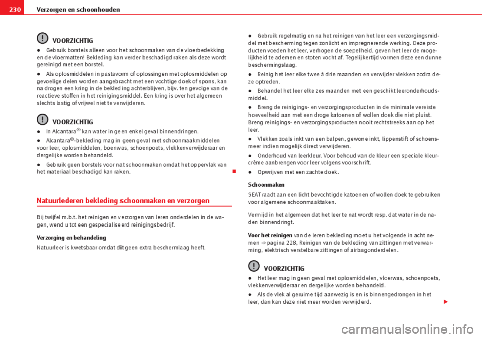 Seat Altea 2015 Handleiding (in Dutch) Seat Altea 2015 Handleiding (in Dutch)