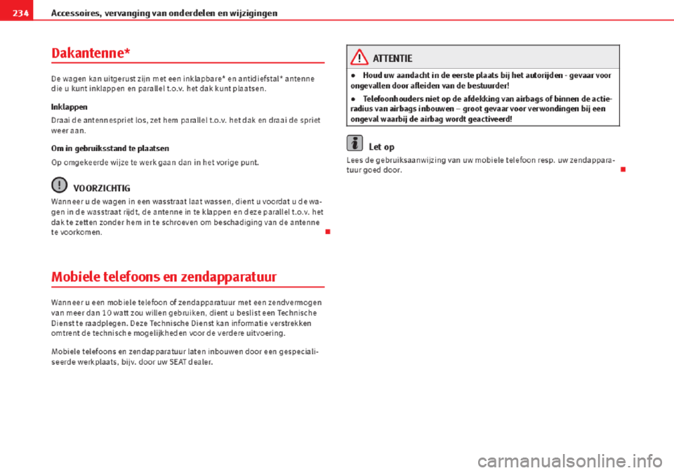 Seat Altea 2015 Handleiding (in Dutch) Seat Altea 2015 Handleiding (in Dutch)