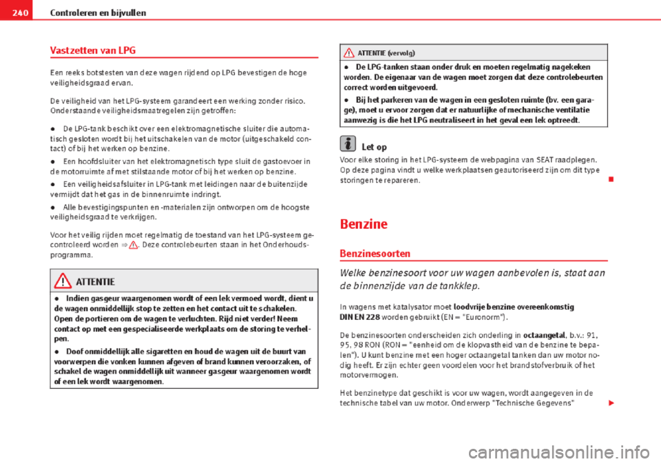 Seat Altea 2015 Handleiding (in Dutch) Seat Altea 2015 Handleiding (in Dutch)
